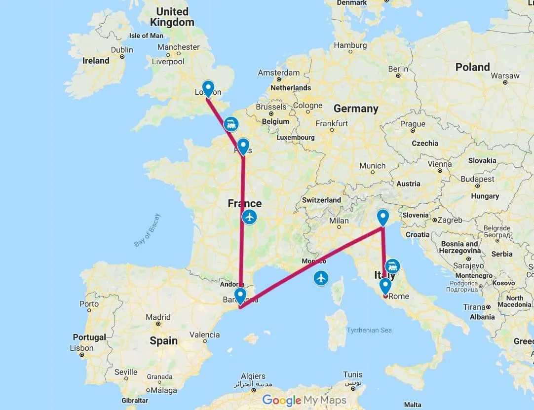 2 Week European Vacation Itinerary