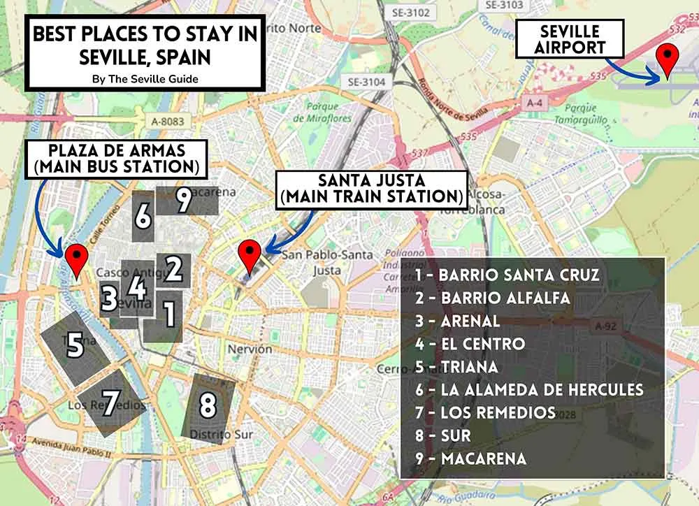 Where to Stay in Seville for First Timers